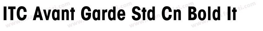 ITC Avant Garde Std Cn Bold Italic字体转换